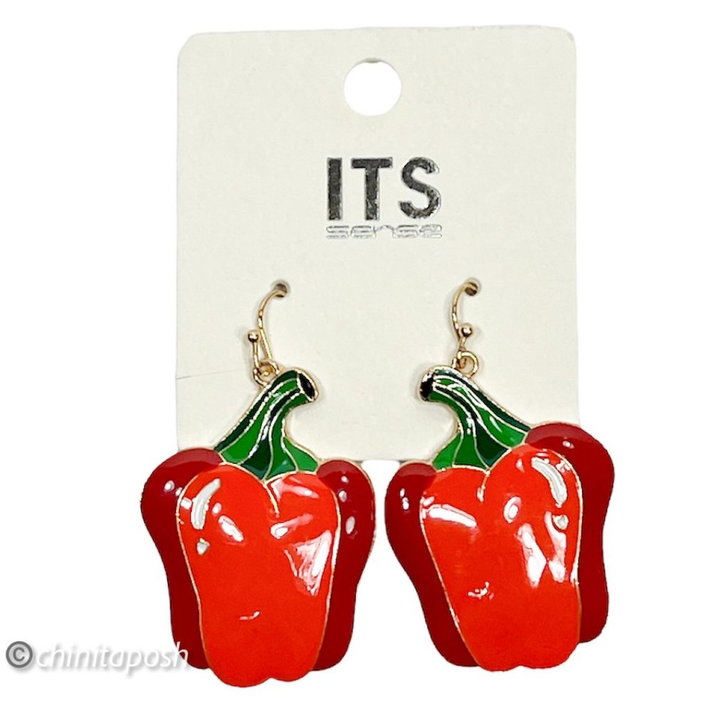 ITS Sense - Dangle Bell Pepper Earrings -